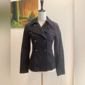 H&M Women’s Black Double Breasted Jacket Size 4